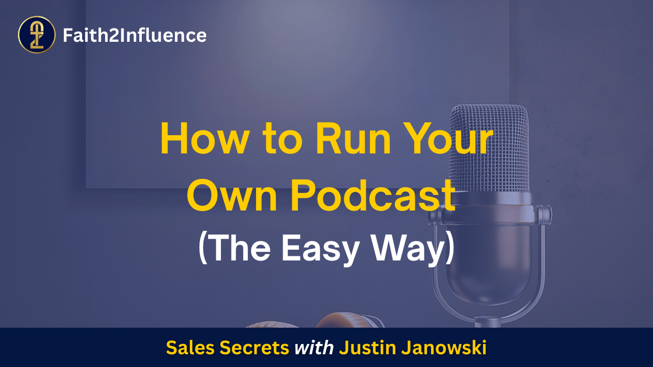 image of a microphone with the words "How to Run Your Own Podcast (The Easy Way)