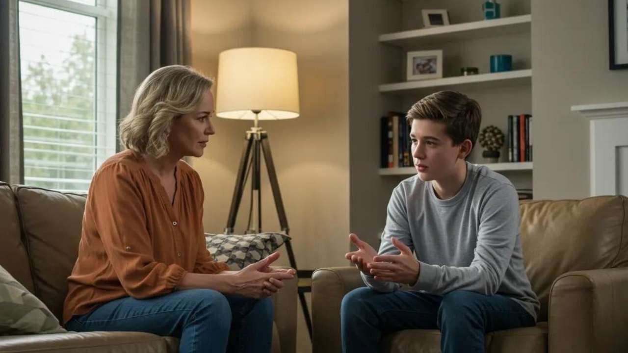 parent talking with teen building connection and trust