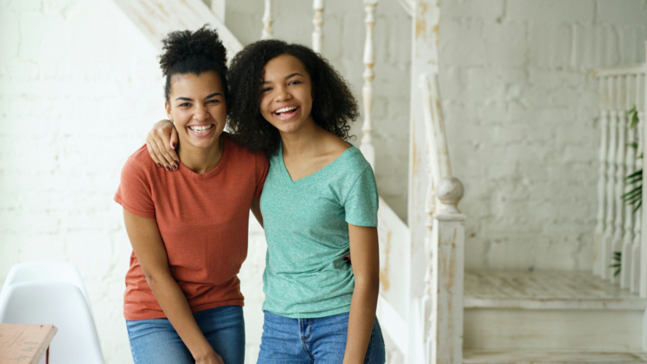Two teen girls building confidence and friendship through genuine connection