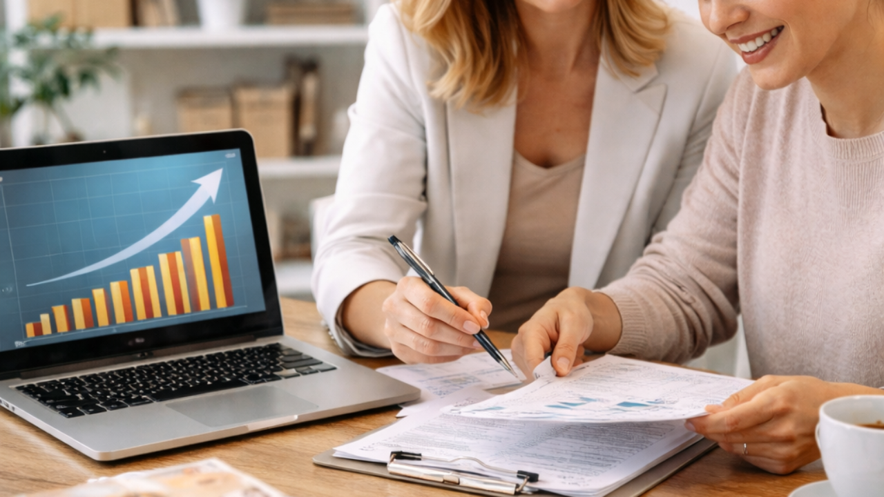 kuvassa yrittäjä auttaa toista