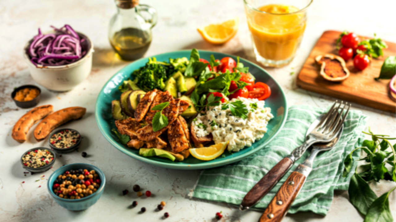 Vegan afvallen maaltijd