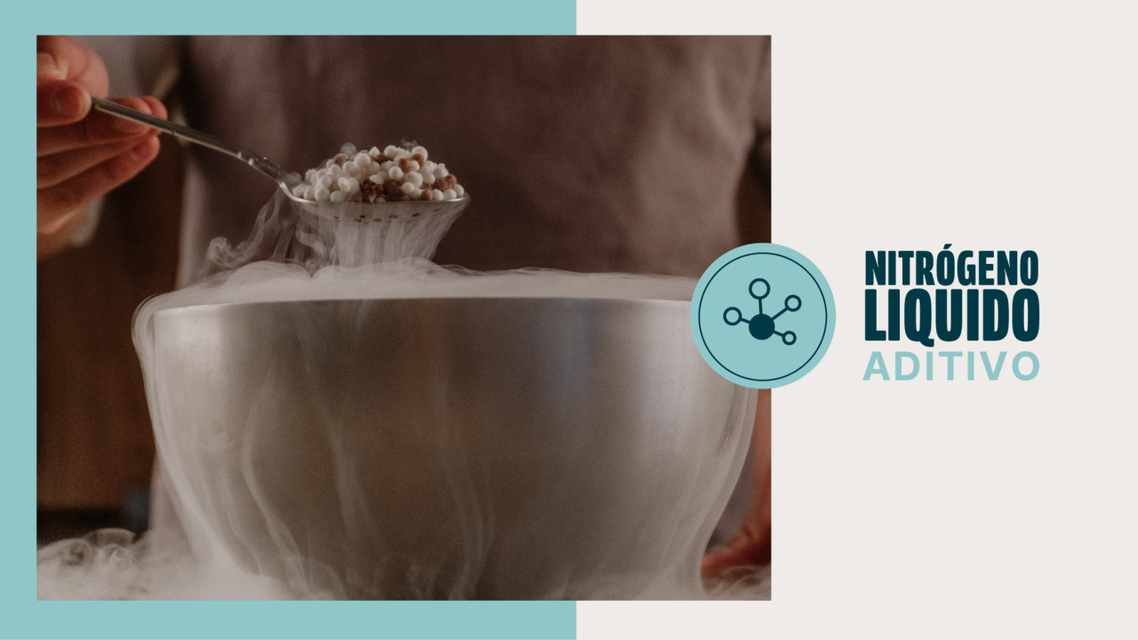 Uso de nitrógeno líquido en cocina para congelación rápida de preparaciones