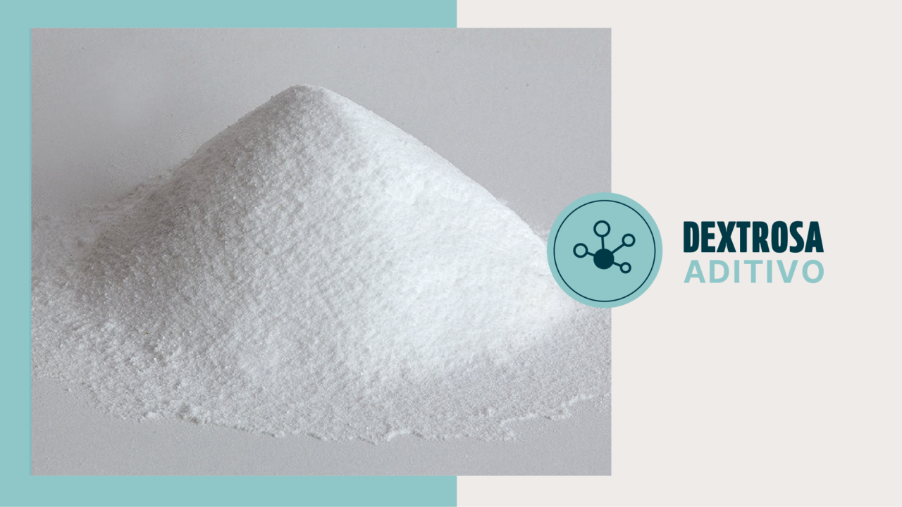 Dextrosa en polvo, aditivo utilizado en pastelería y heladería para reducir cristalización y equilibrar dulzor.