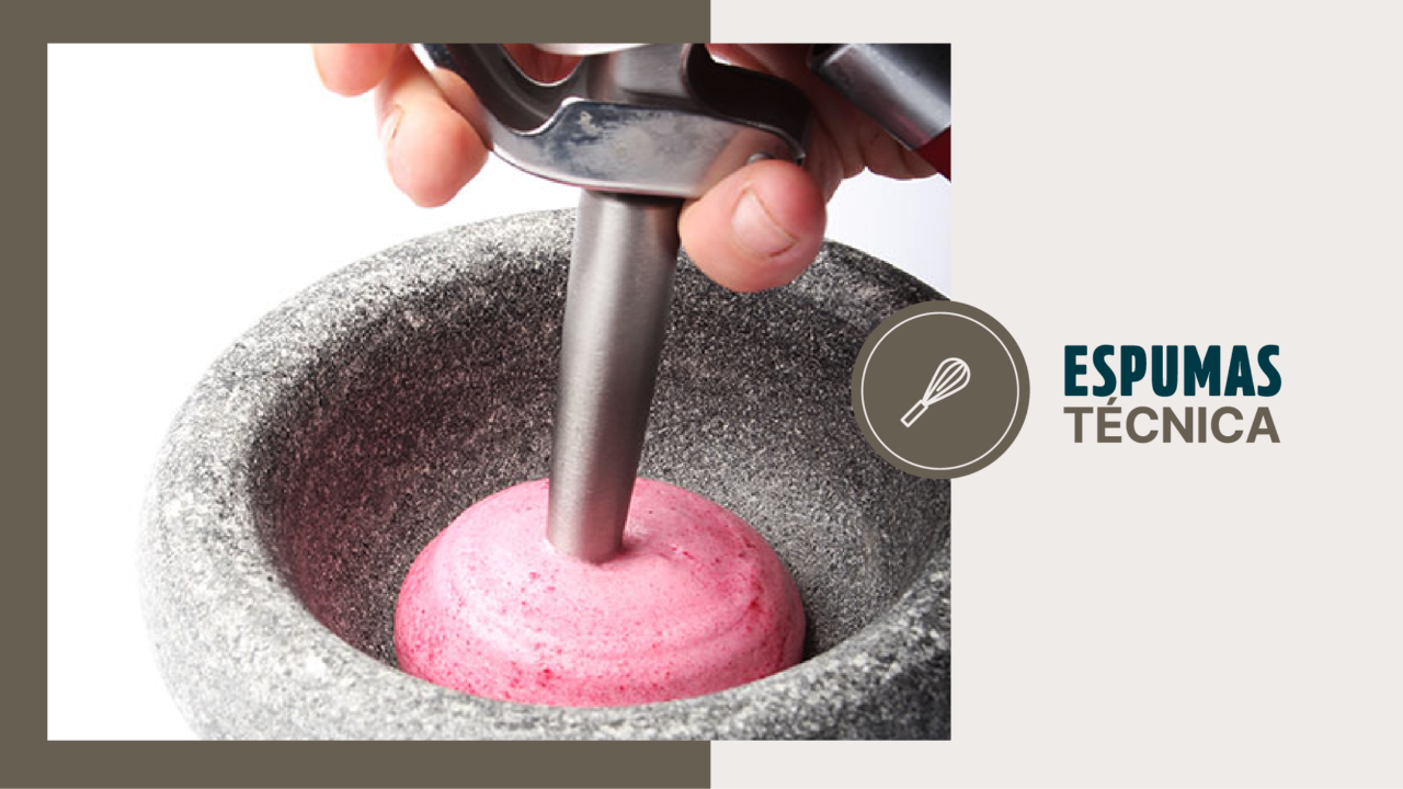 Elaboración de espuma con sifón, técnica de espumas aplicada a pastelería