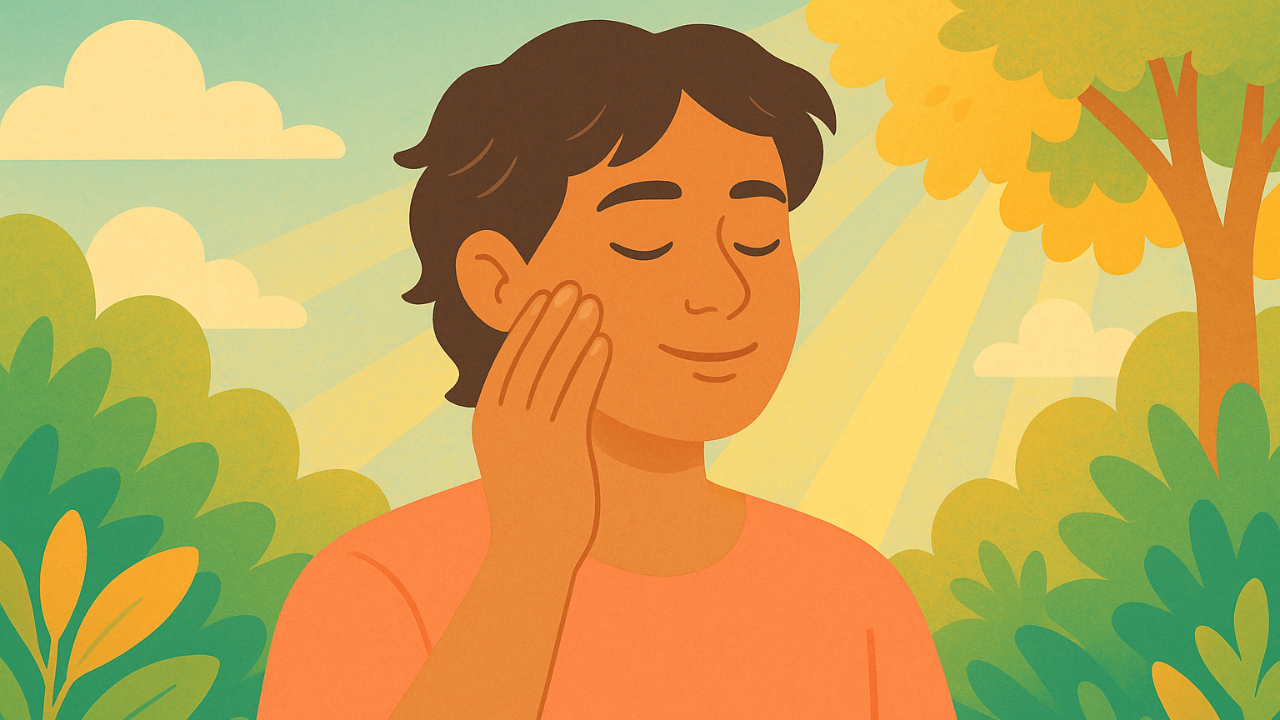 symbolizing nervous system regulation through EFT tapping.