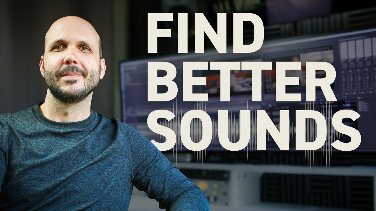 Professional video editor searching for sound effects using proven search strategies on computer screen