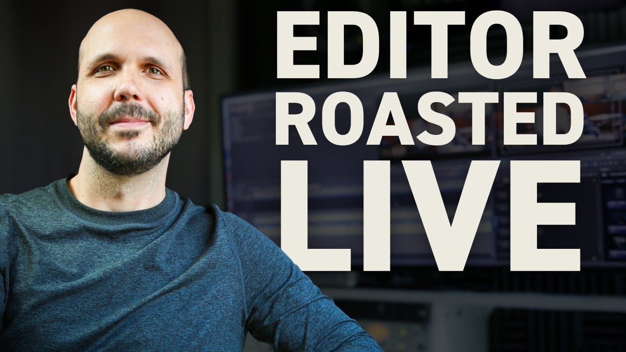 Professional video editor receiving feedback from commercial director during editing review session