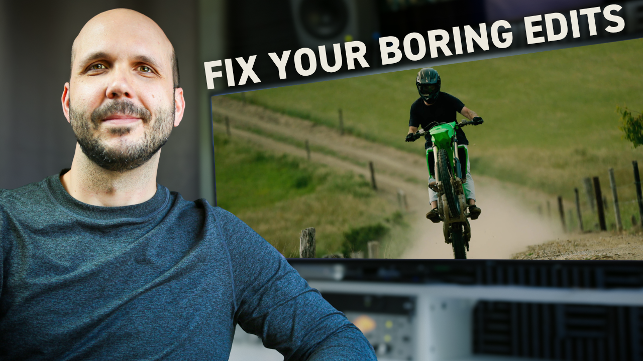 Professional video editor timeline showing rhythmic contrast techniques in commercial editing workflow
