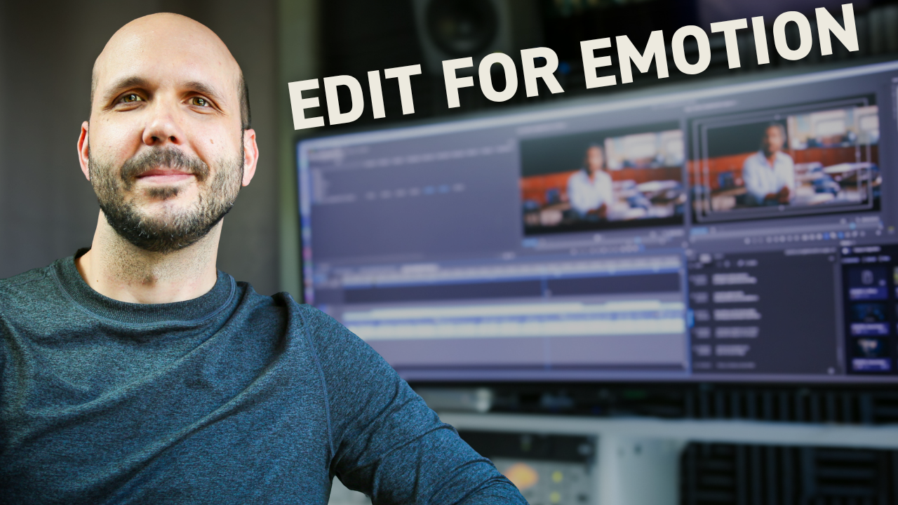 Professional video editor cutting for emotion using target emotions and editing techniques in edit suite