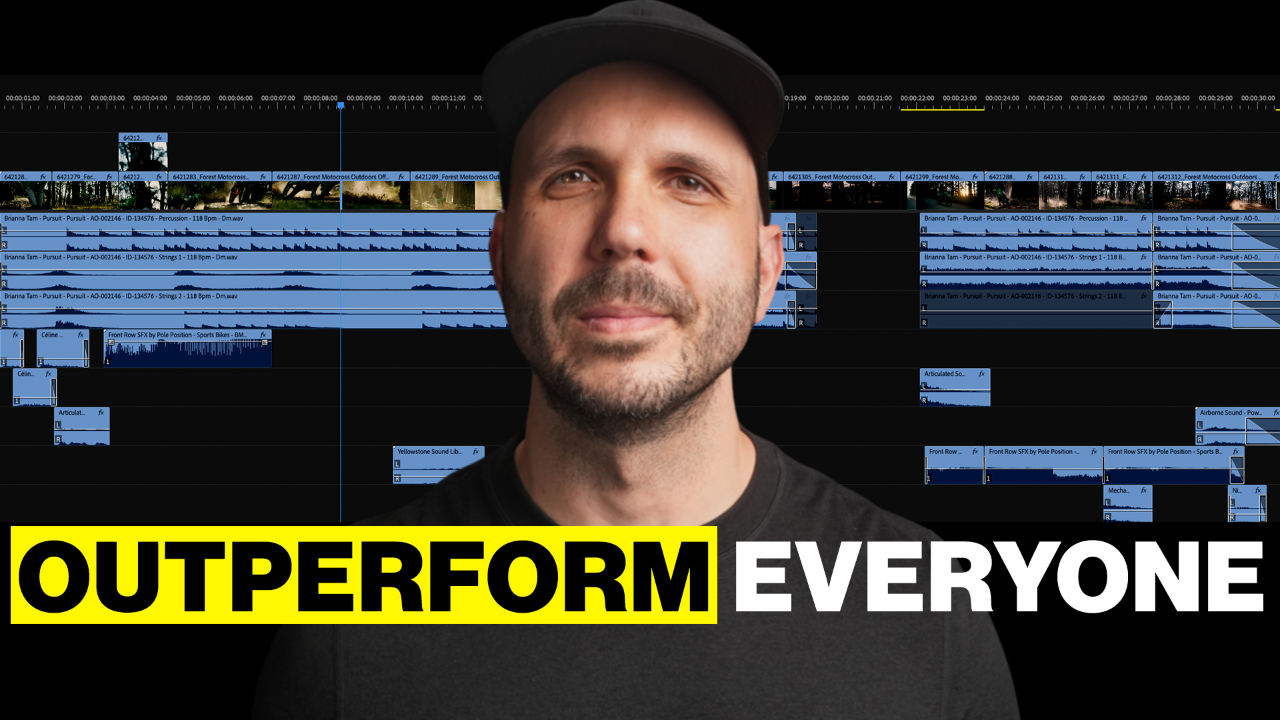 Professional video editor collaborating with director in editing suite reviewing footage on multiple monitors