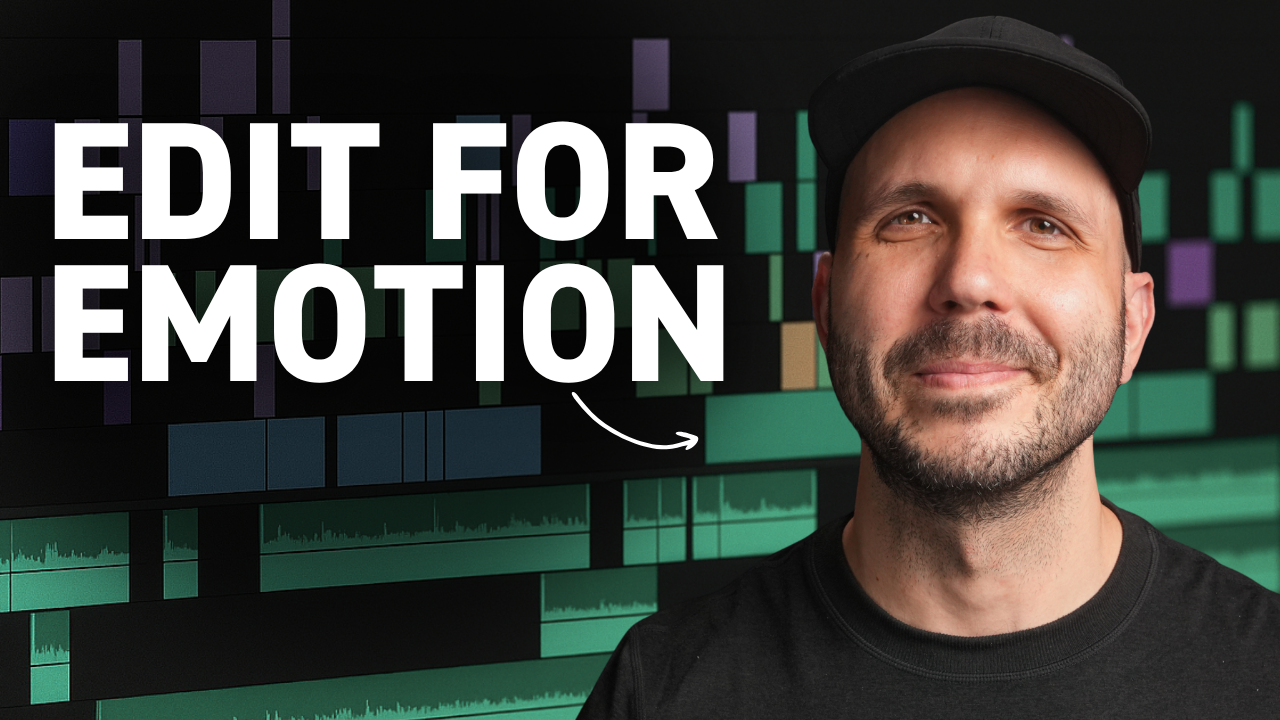 Professional video editor working at computer using emotional storytelling techniques to create high-end commercial edits