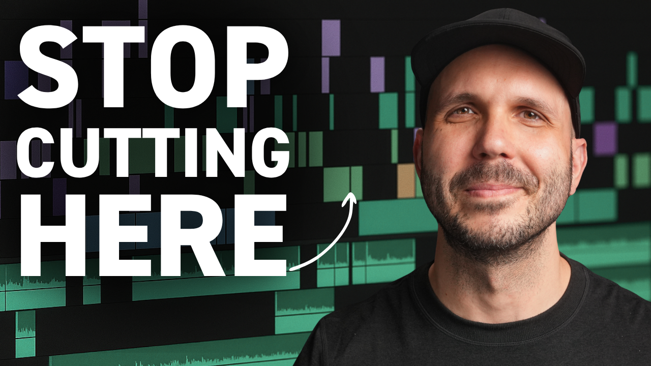 Professional video editor using EZRA framework to make purposeful cuts on timeline in editing software