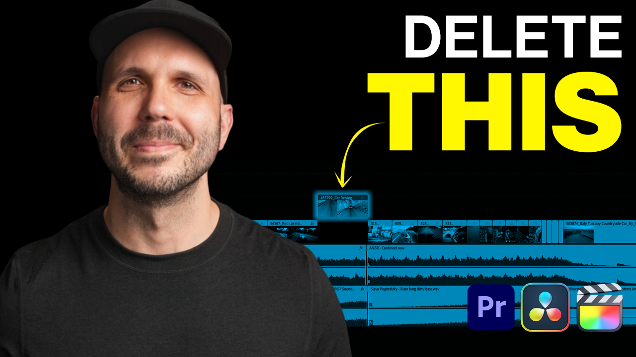 Professional video editing showreel timeline showing clips arranged for high-end client presentation