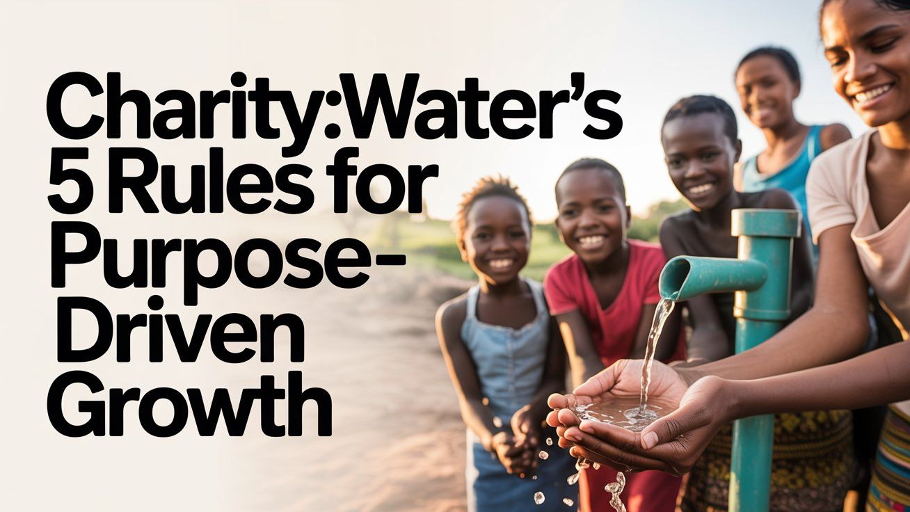 charity water best practices
