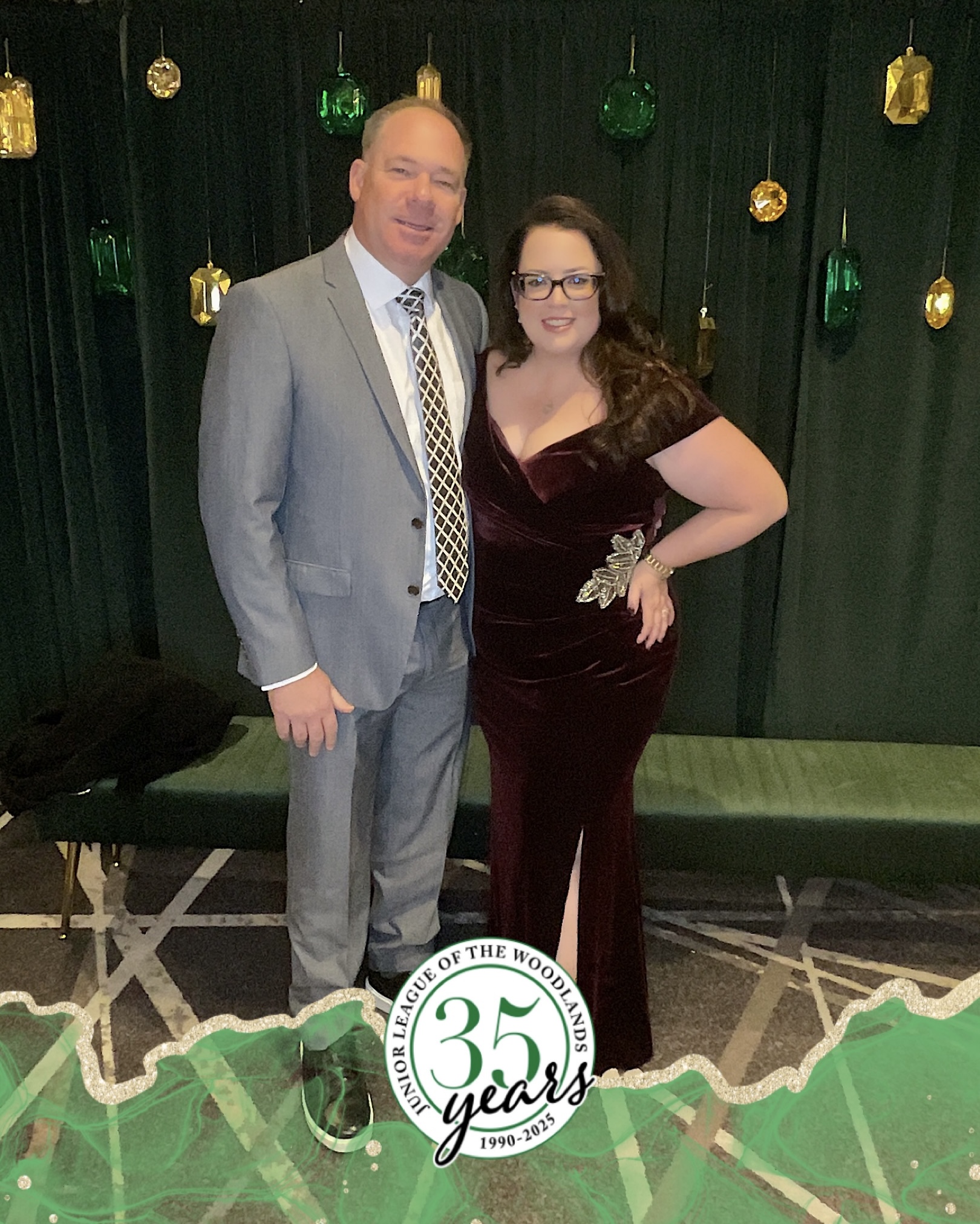 image of me and my husband at the party in our formal wear
