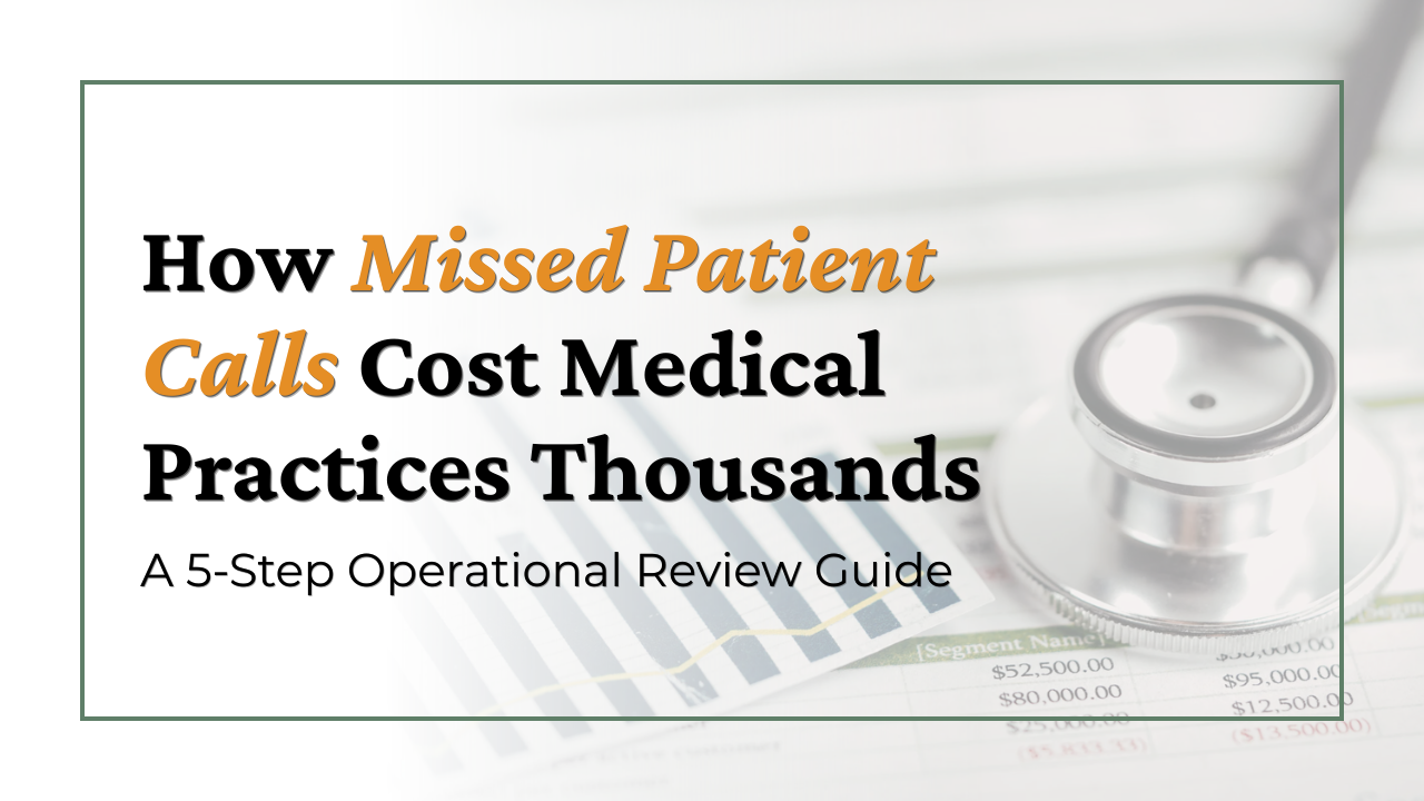 Medical practice missed patient calls revenue analysis