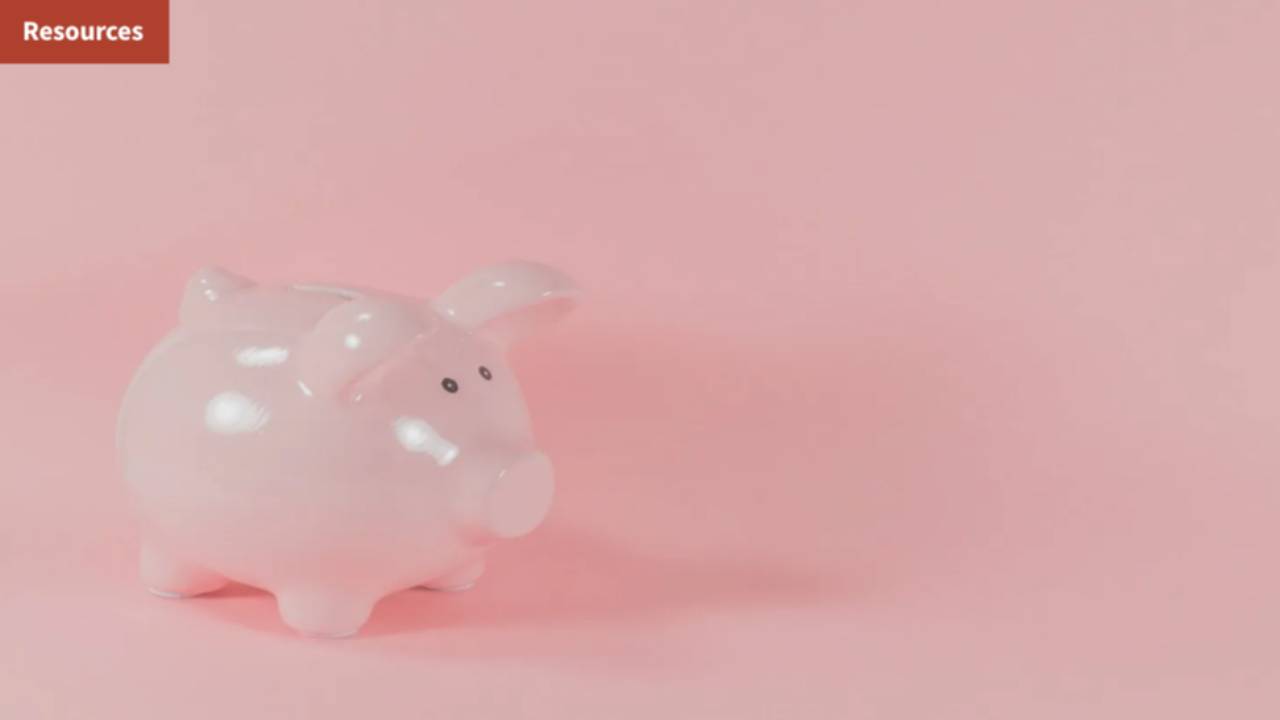 Pink piggy bank