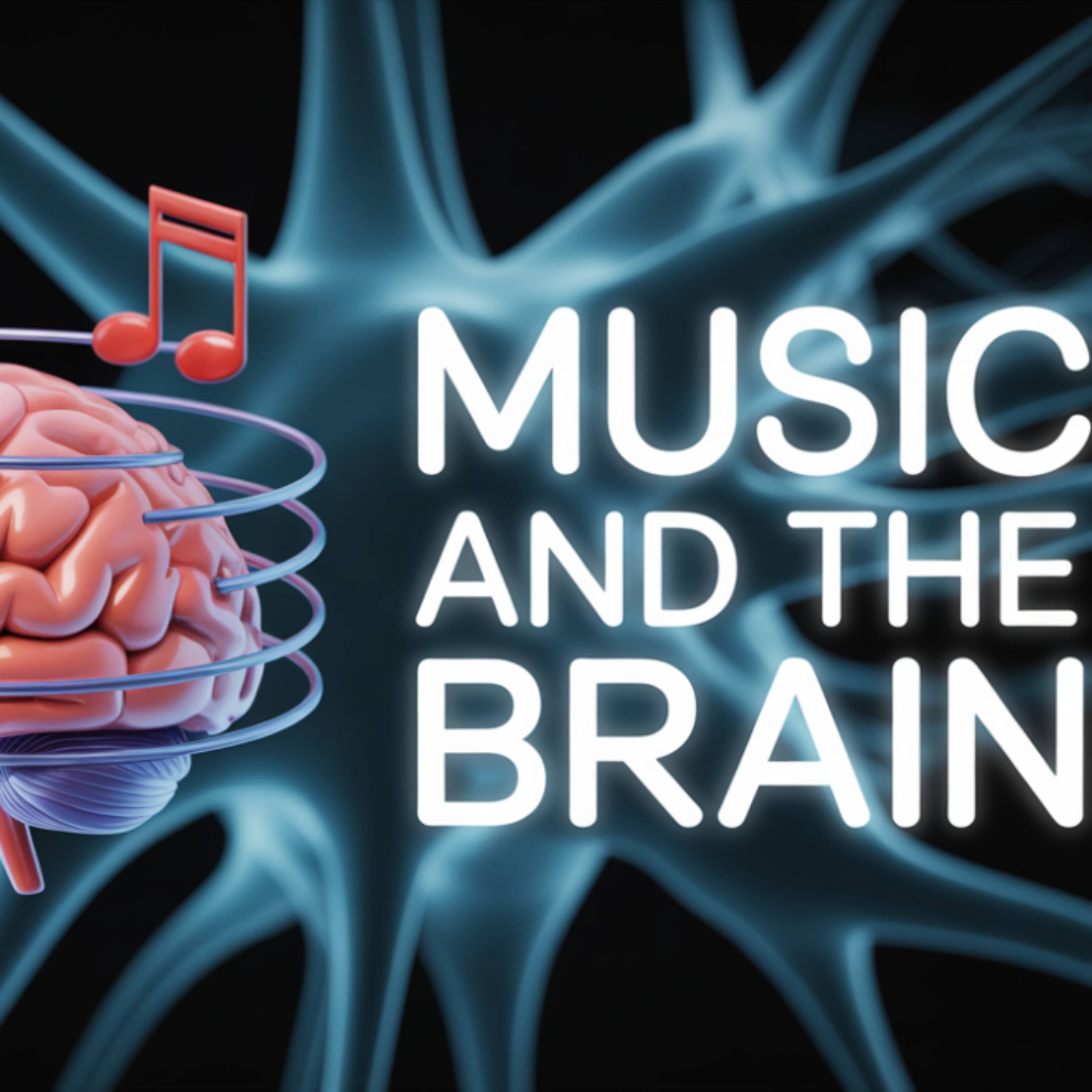 A brian with a star around it with the word Music and the Brian