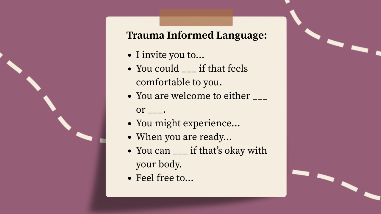  Trauma Informed Care Tip: Language blog image