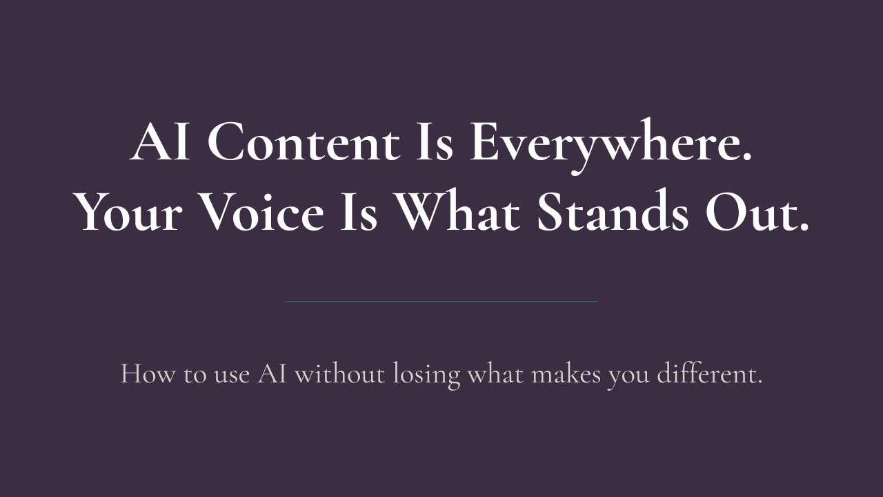 How to use AI tools without losing your authentic voice as a coach or service provider