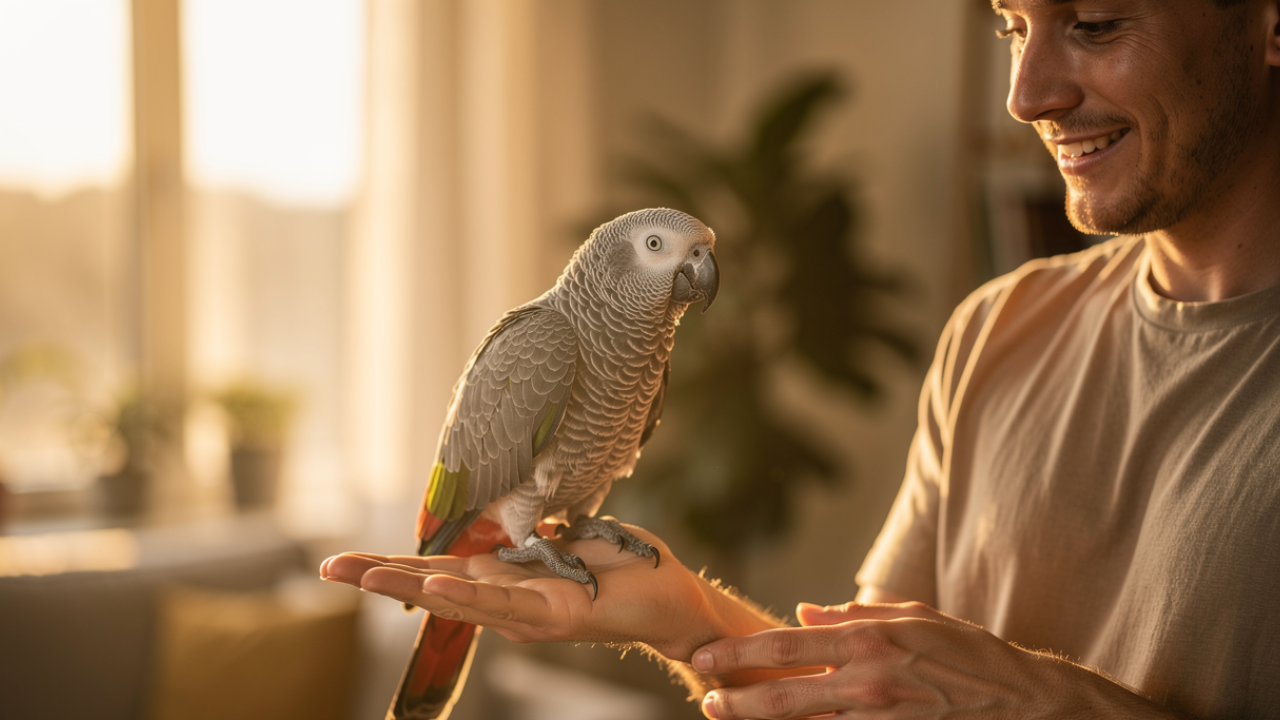 Beautiful Grey Parrot