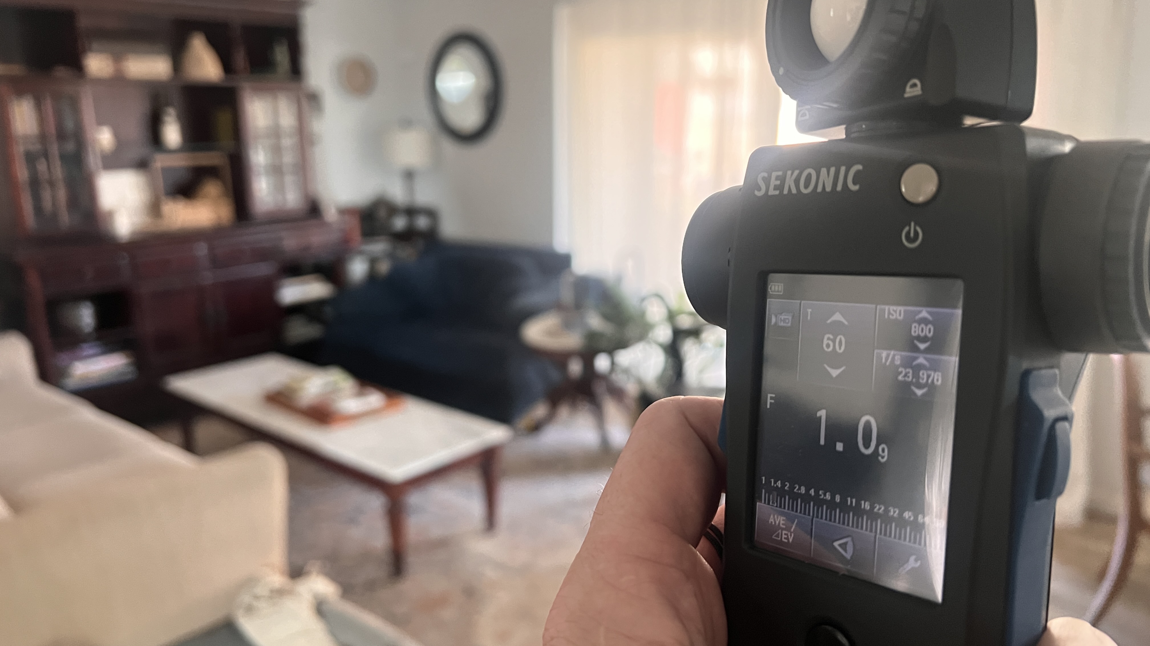 Behind the scenes light meter setup