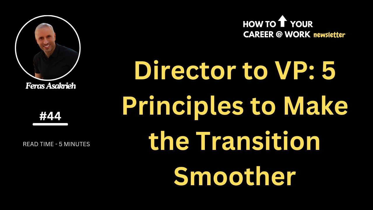 Director to VP: 5 Principles to Make the Transition Smoother