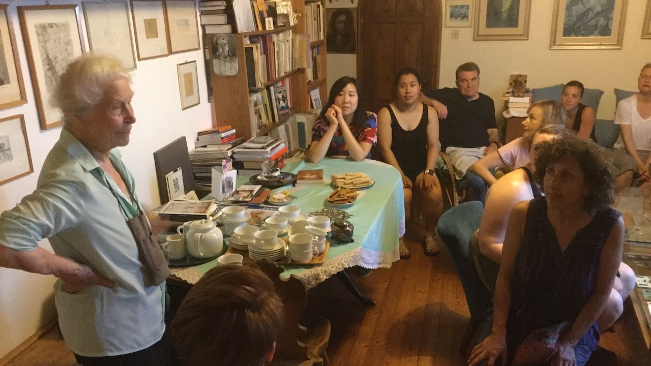 Mary de Rachewiltz at Brunnenburg Castle