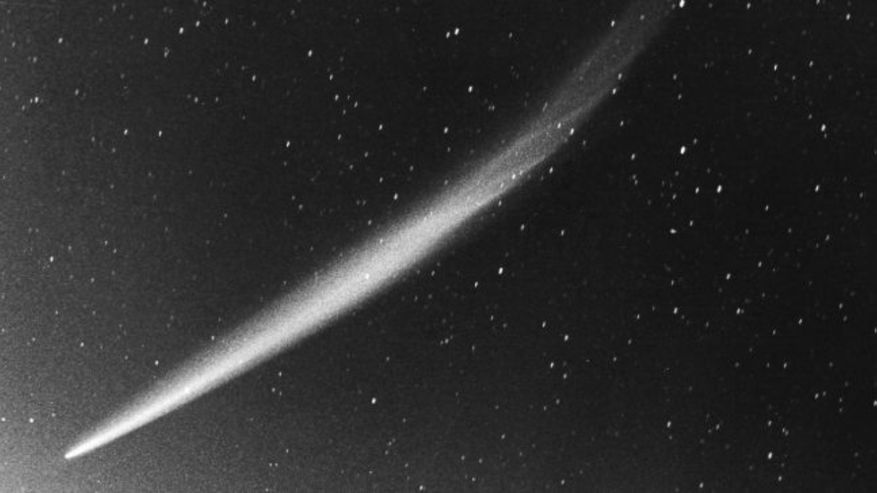 Long tail of a comet