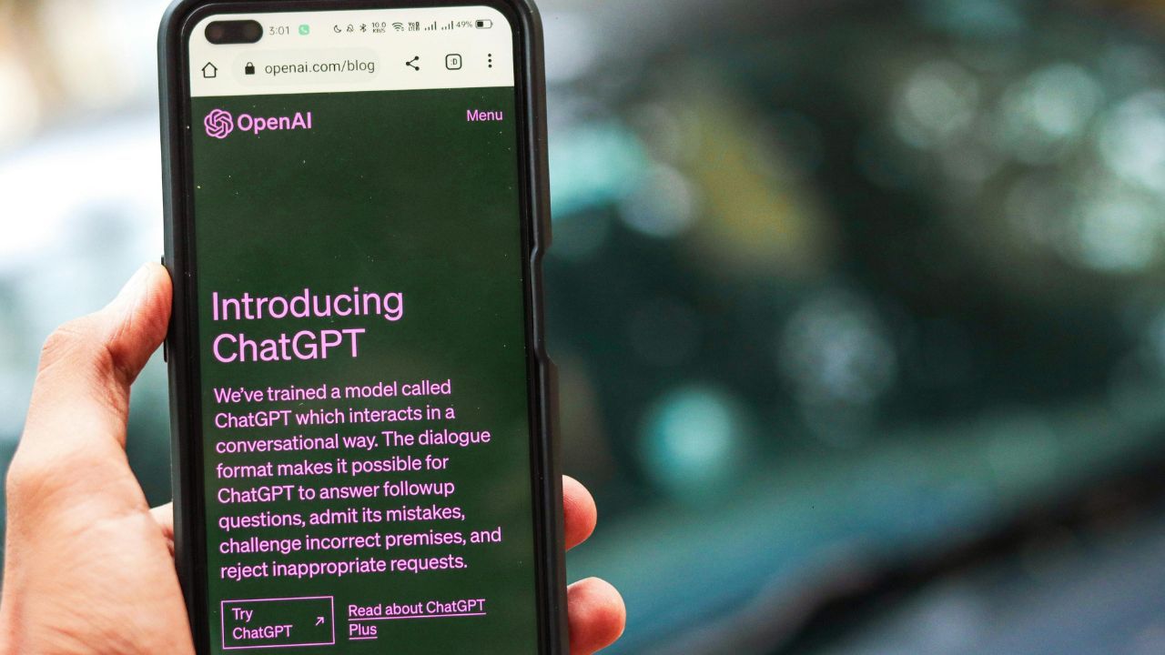 ChatGPT on a phone screen