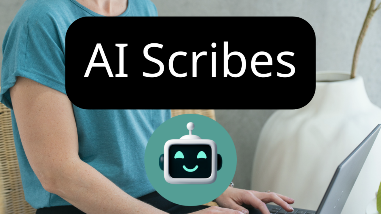 Shae Rodgers typing on computer using AI scribe