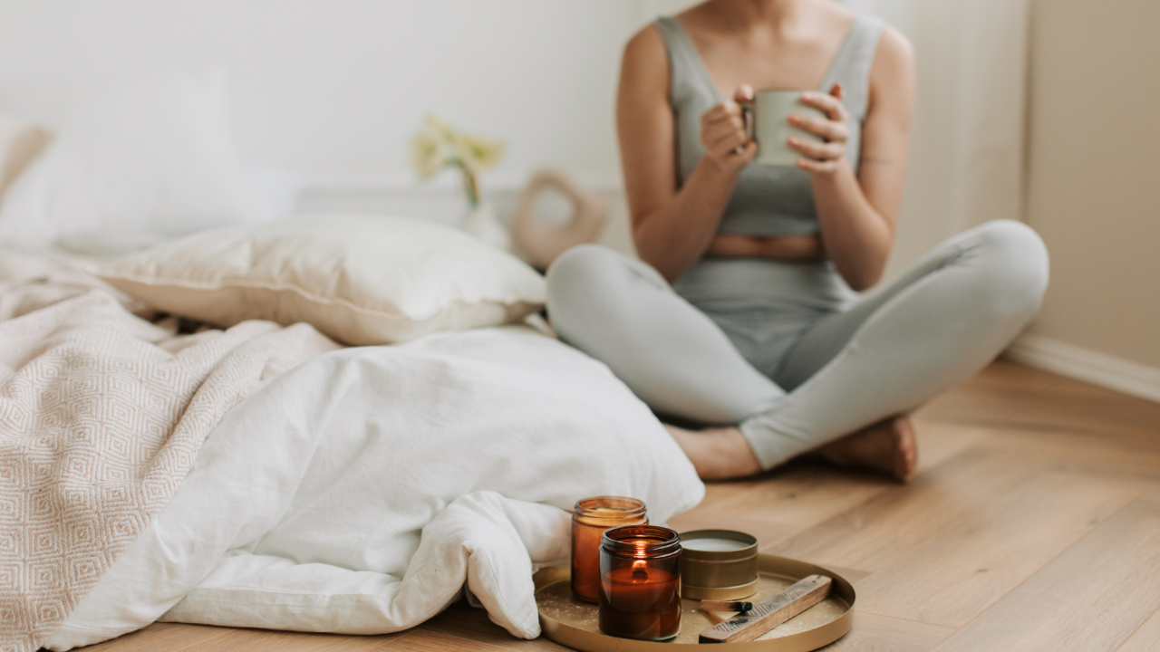 Entrepreneur managing finances and emotions during business transition. Holistic financial guidance includes stress relief, support, and achieving financial mastery