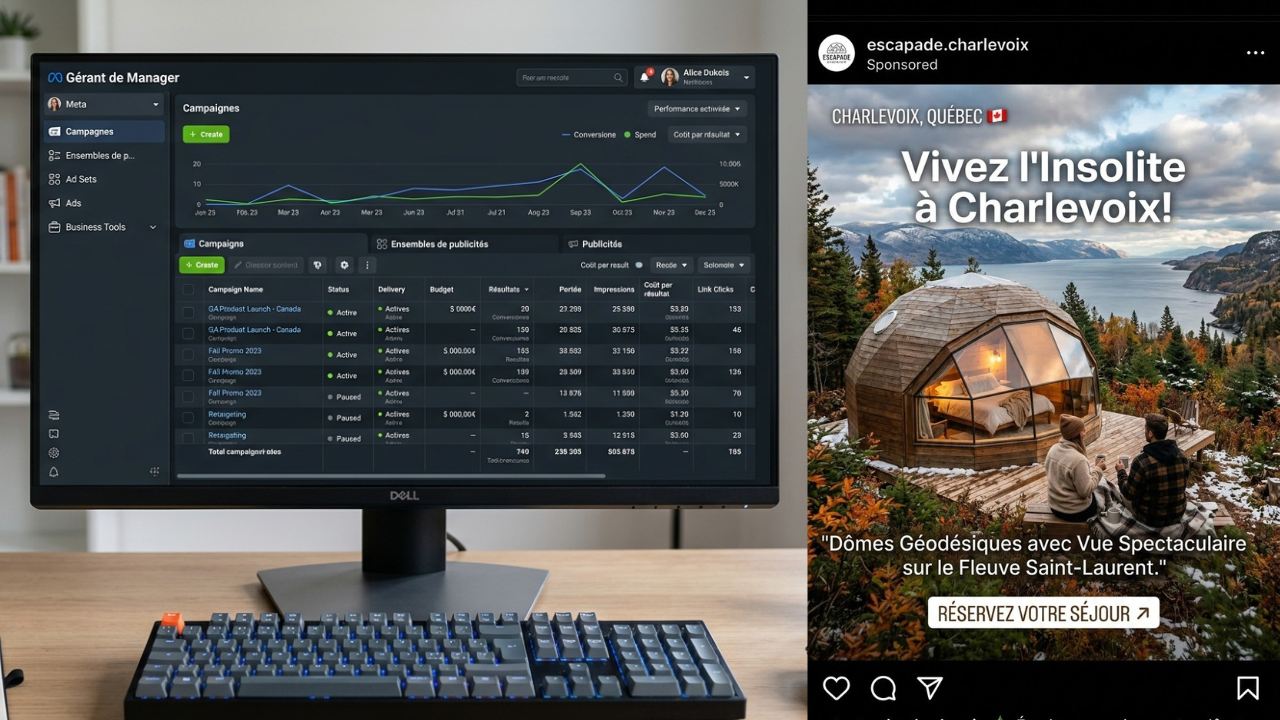 Tableau de bord Meta ADS