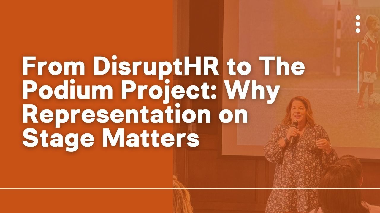 image of Dr. Kristine Gentry on stage at DisruptHR