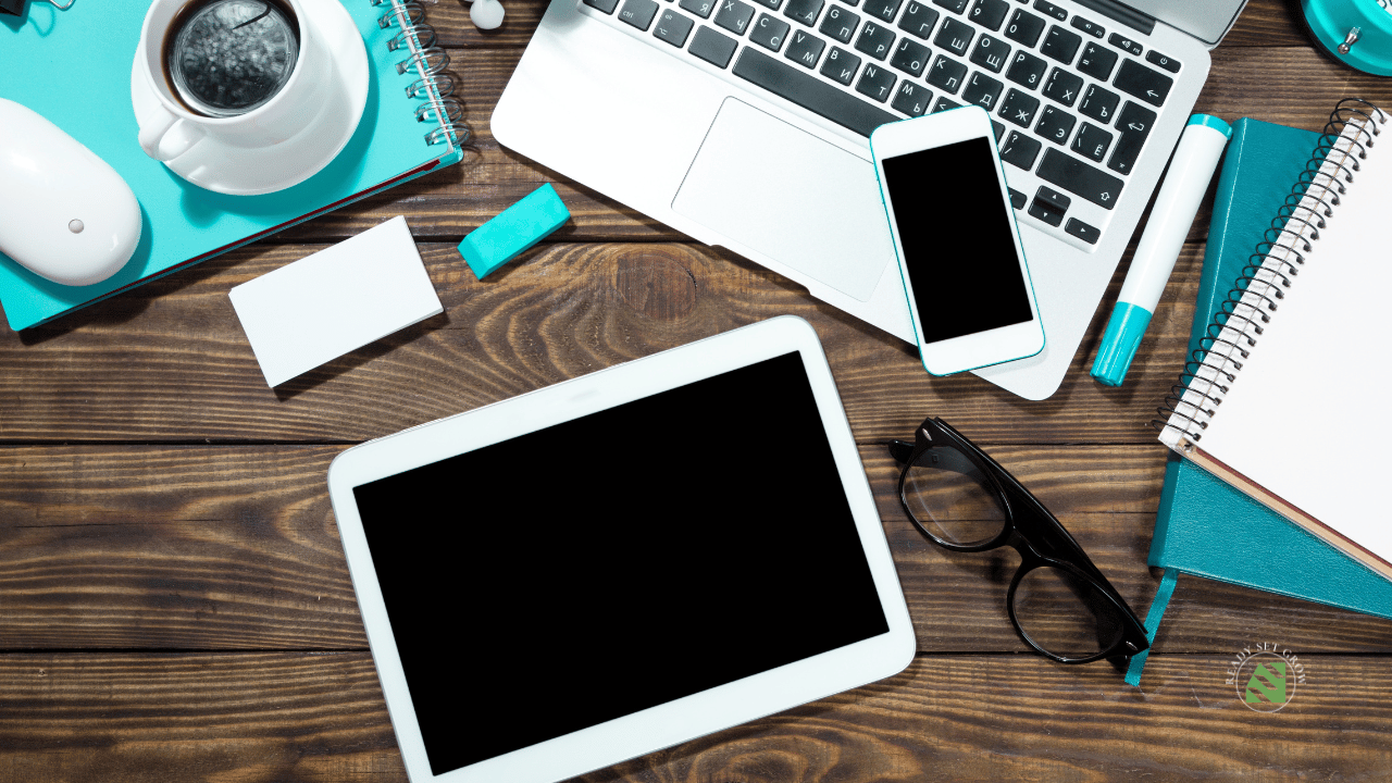 Entrepreneur Load - laptop with tablet and phone on desk