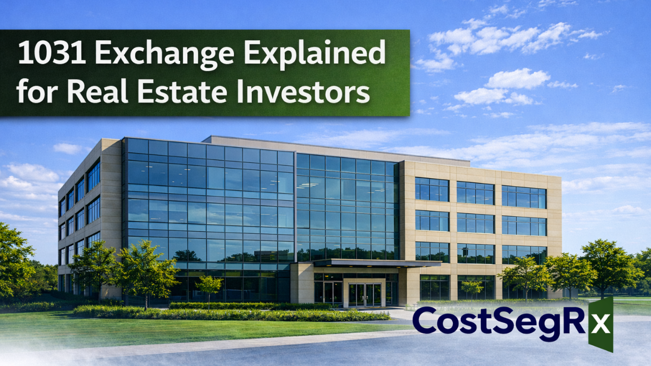 Commercial real estate property and investor reviewing 1031 exchange timeline and cost segregation strategy