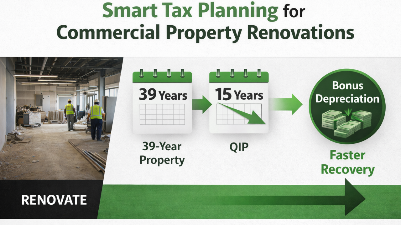 Smart tax planning strategies for commercial property renovations using cost segregation and QIP