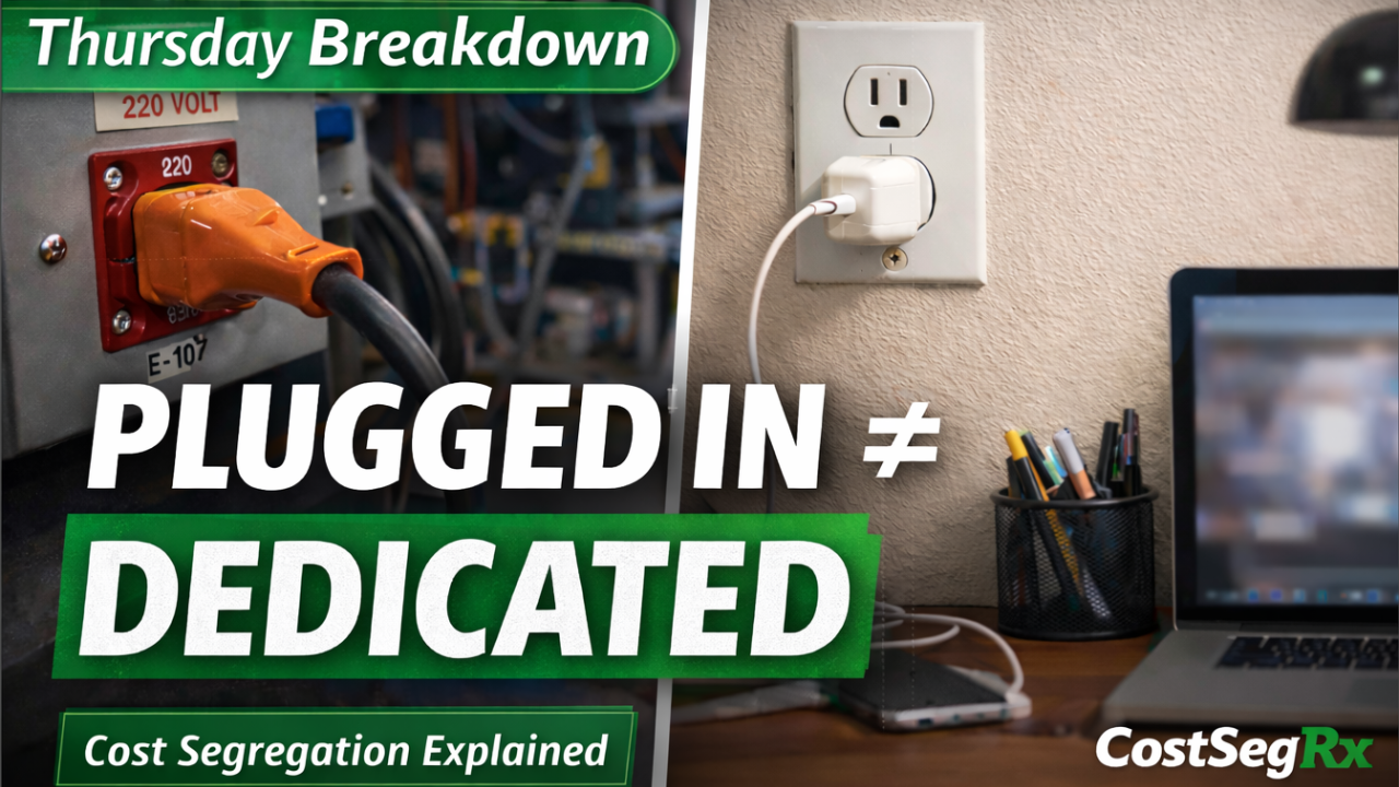 Comparison of general-purpose versus dedicated electrical outlets in cost segregation