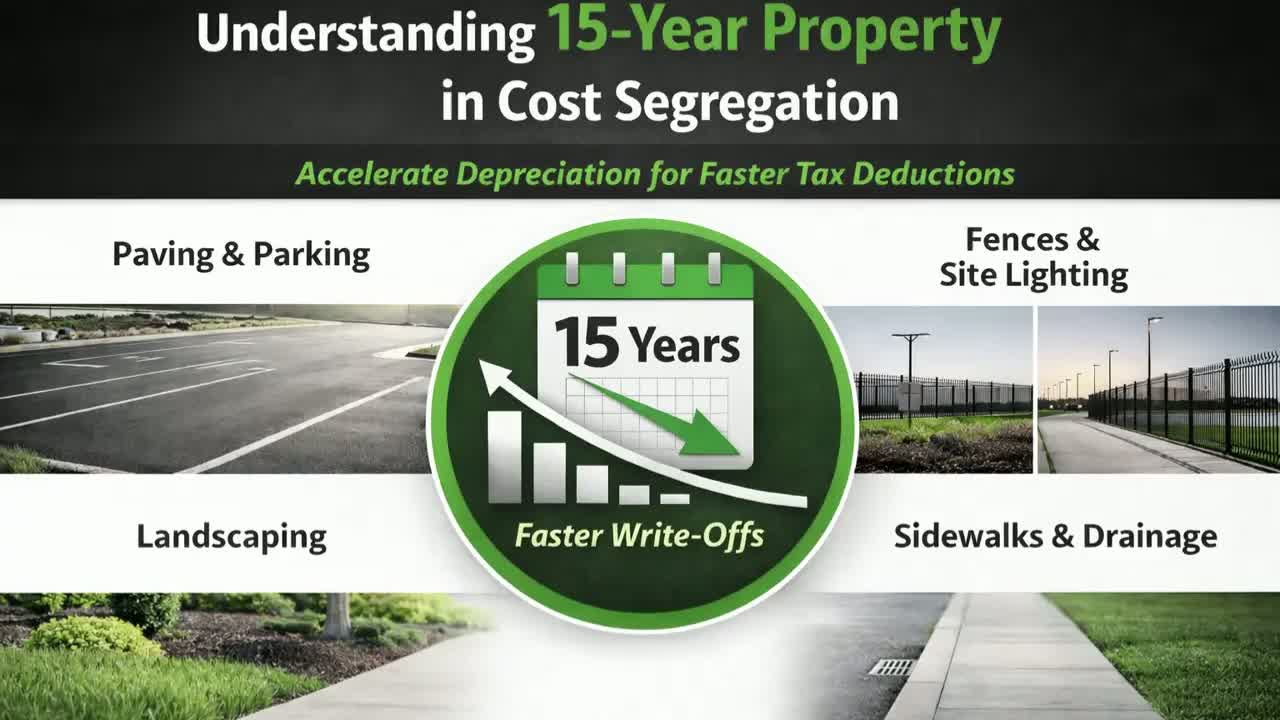 Examples of 15-year property identified in a cost segregation study