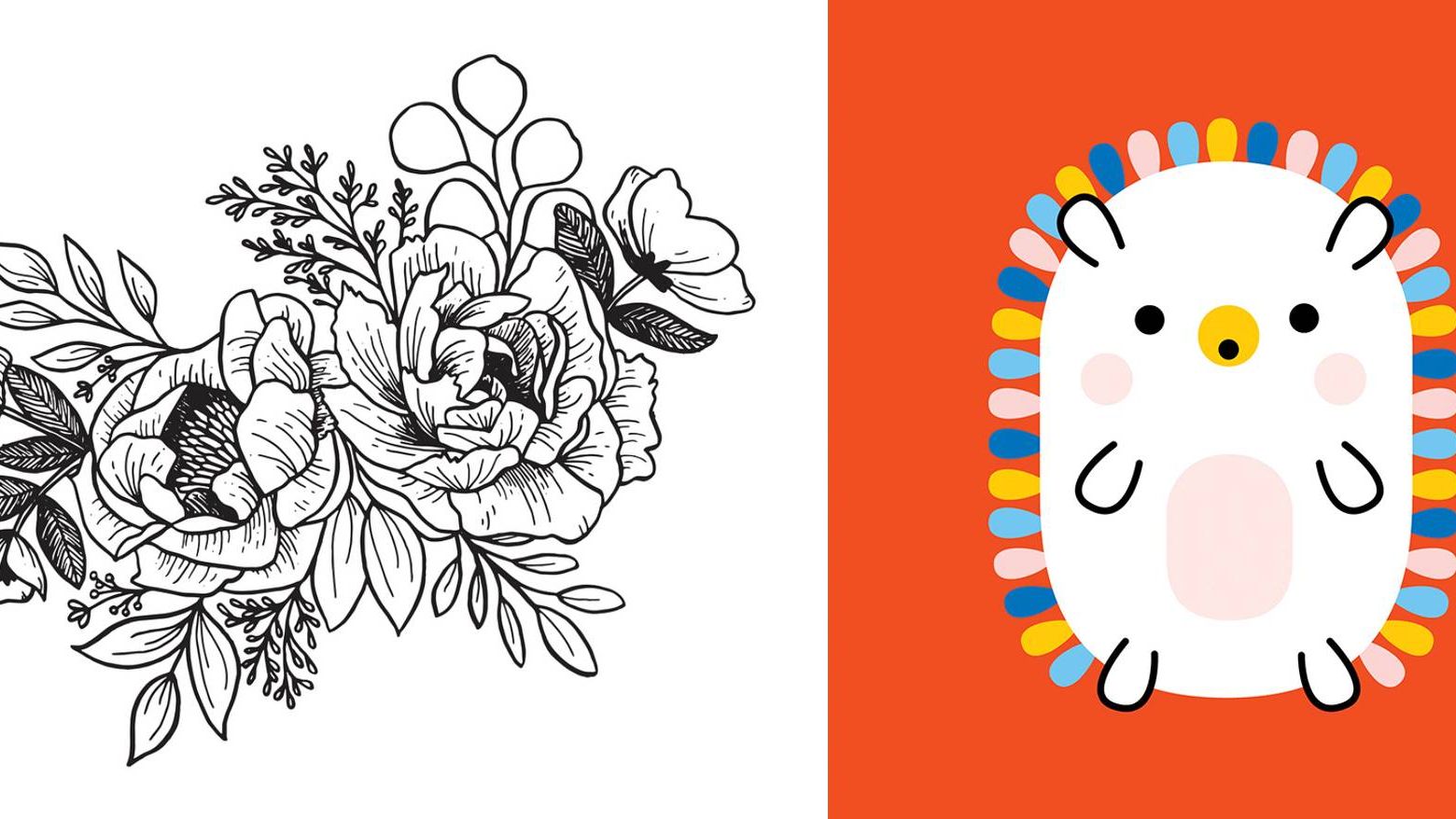 On the left: me trying to imitate trends. On the right: what came more naturally to me.