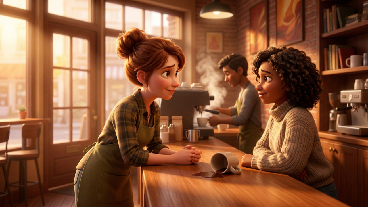 Business owner listening attentively to customer complaint with empathy