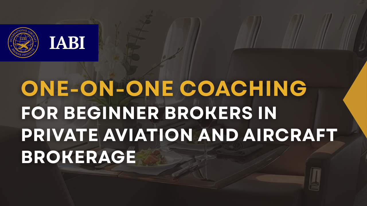 One-on-one mentorship session for beginner aircraft broker in private aviation