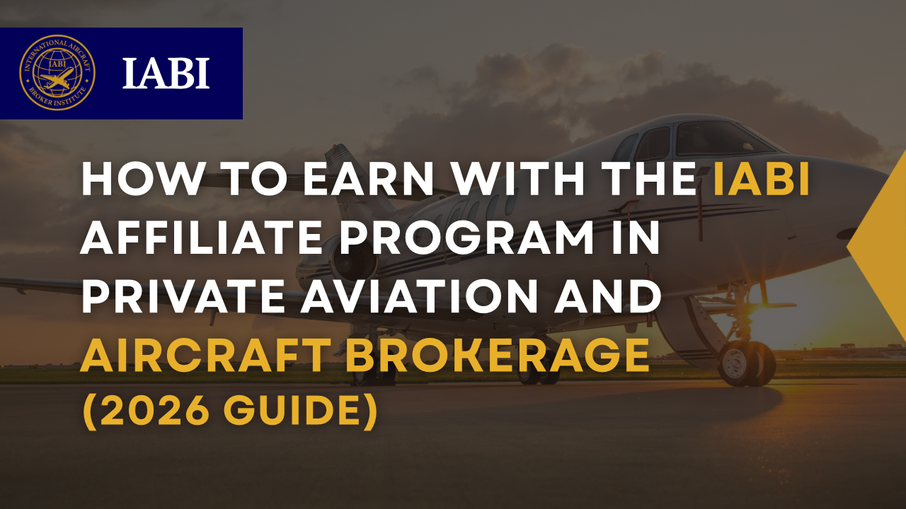 private aviation and aircraft brokerage affiliate program to earn commission
