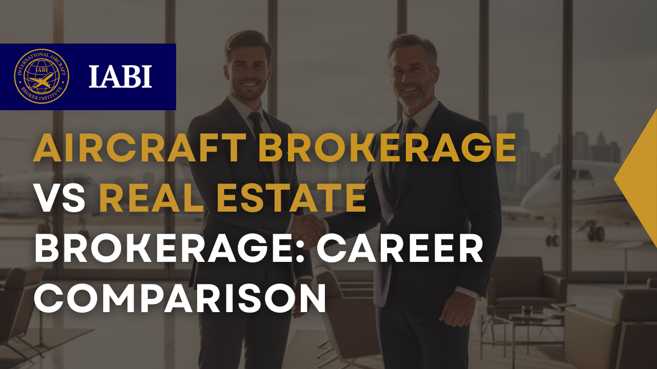 Aircraft brokerage versus real estate brokerage career comparison in private aviation