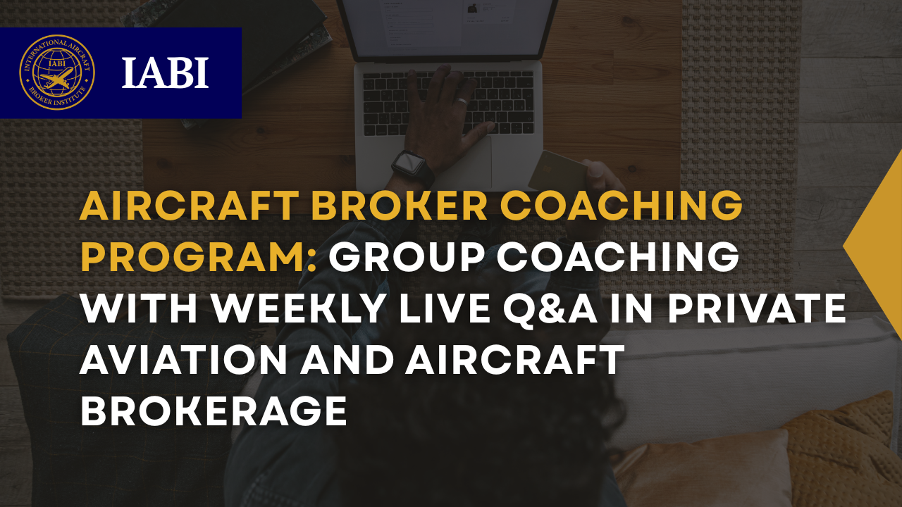 Group coaching session in private aviation aircraft brokerage training