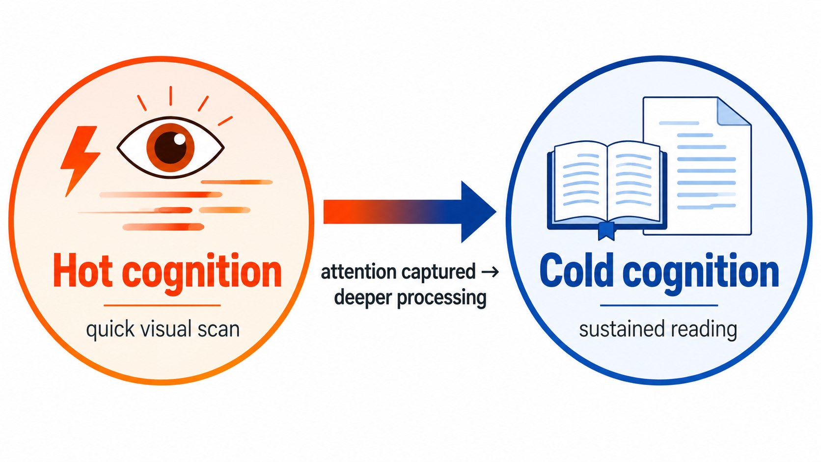 Illustration of the brain rapidly filtering and deciding which information to pay attention to