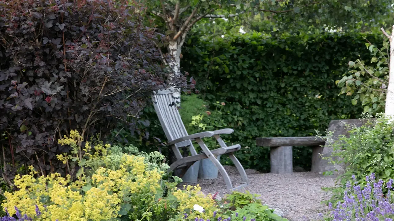 sittplats i trädgården