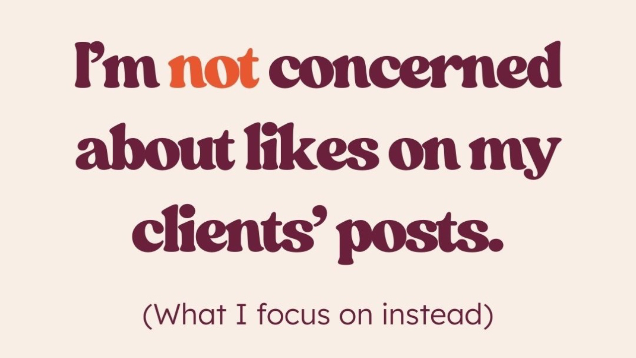 A motivational graphic that highlights the shift away from vanity metrics on social media. The message emphasizes focusing on real strategy, behind-the-scenes conversations, and content clarity instead of chasing likes or follower counts. Branded in Brandakin style with warm tones and thoughtful design.