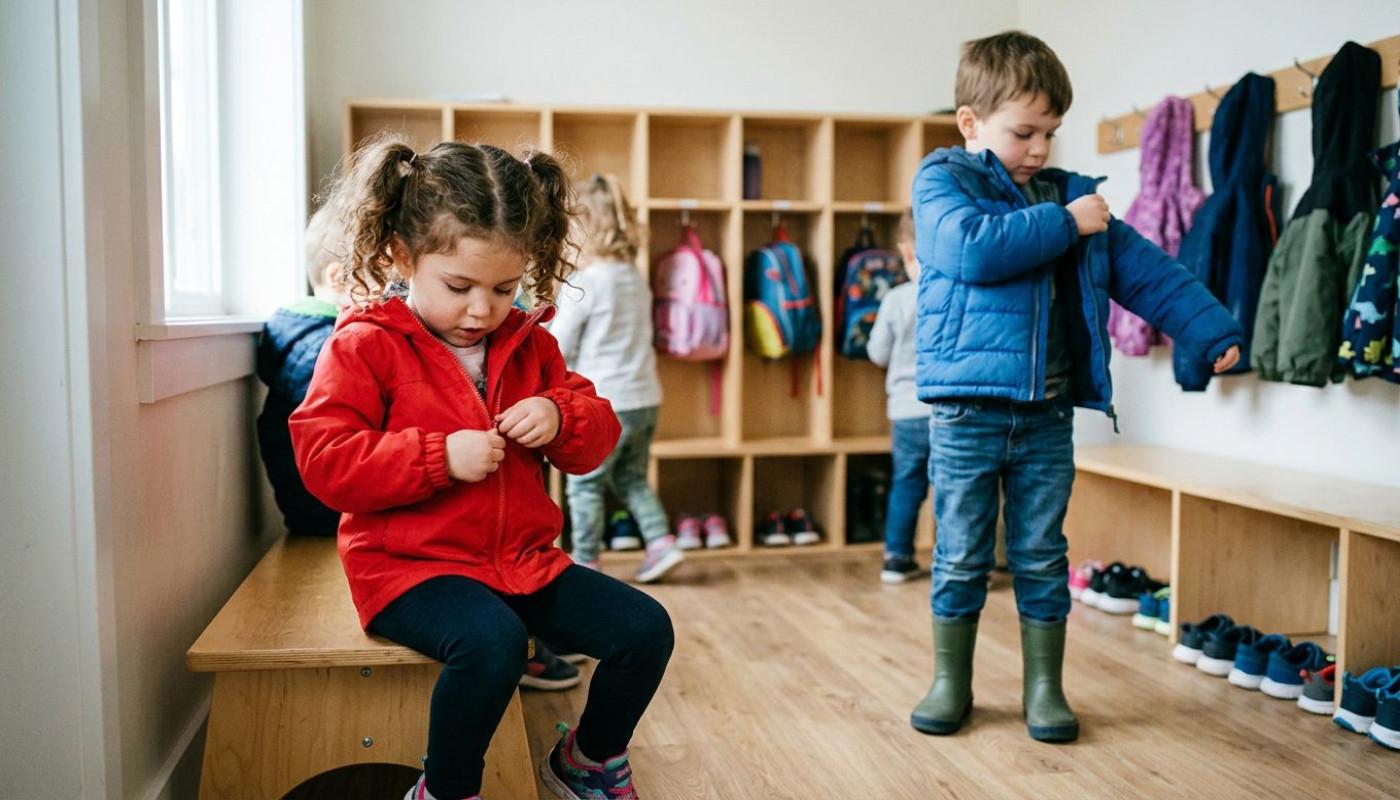Child making choices while getting ready