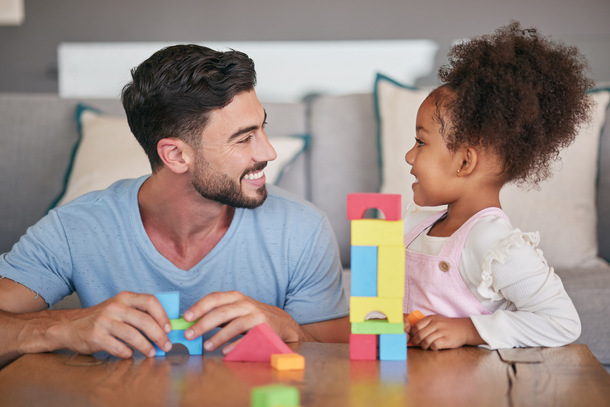 Child learning emotion recognition through facial expressions and social interaction